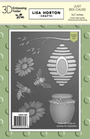 just bee-cause die &  embossing folder & stencil  by  Lisa Horton