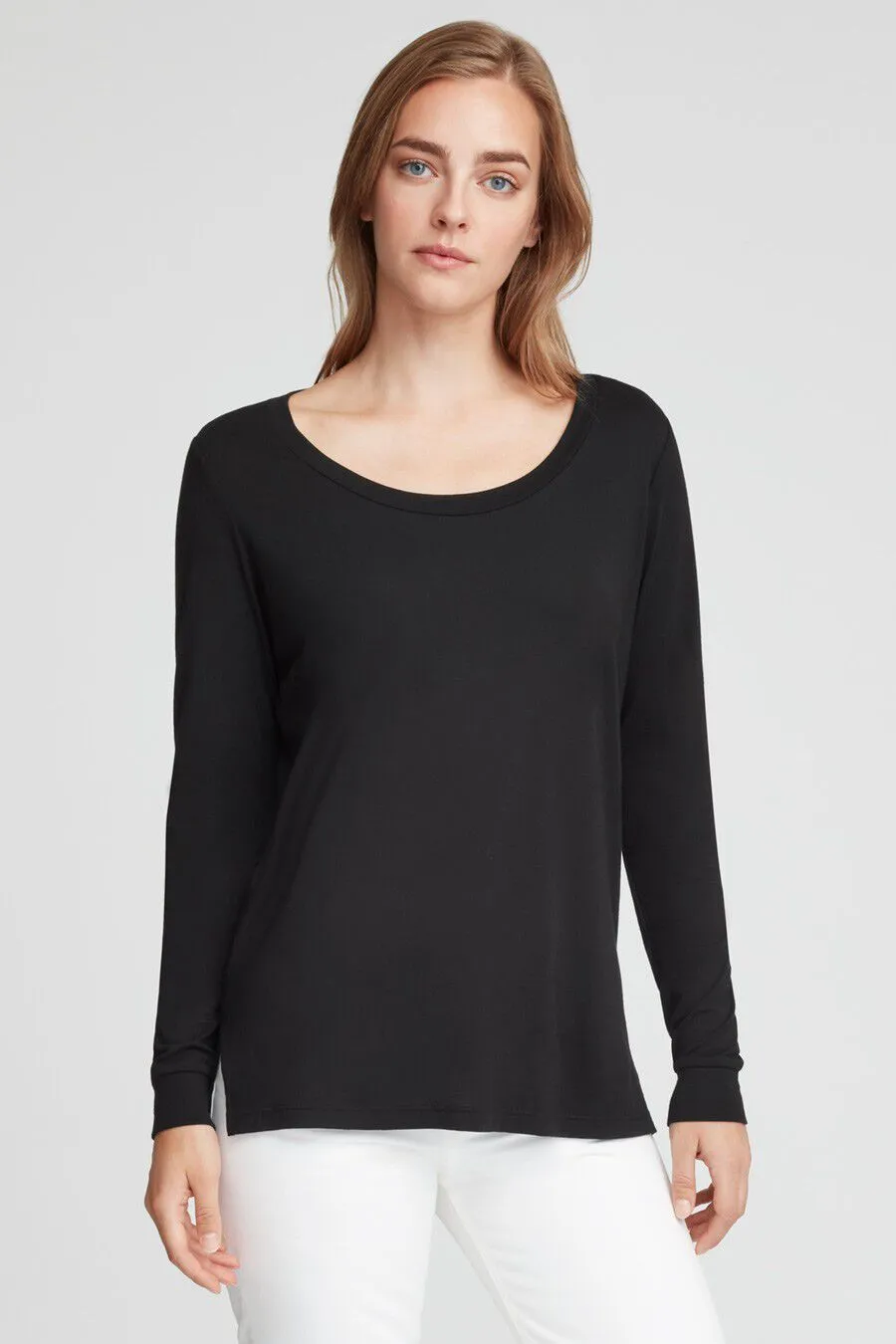 Long Sleeve Scoop Neck Tee