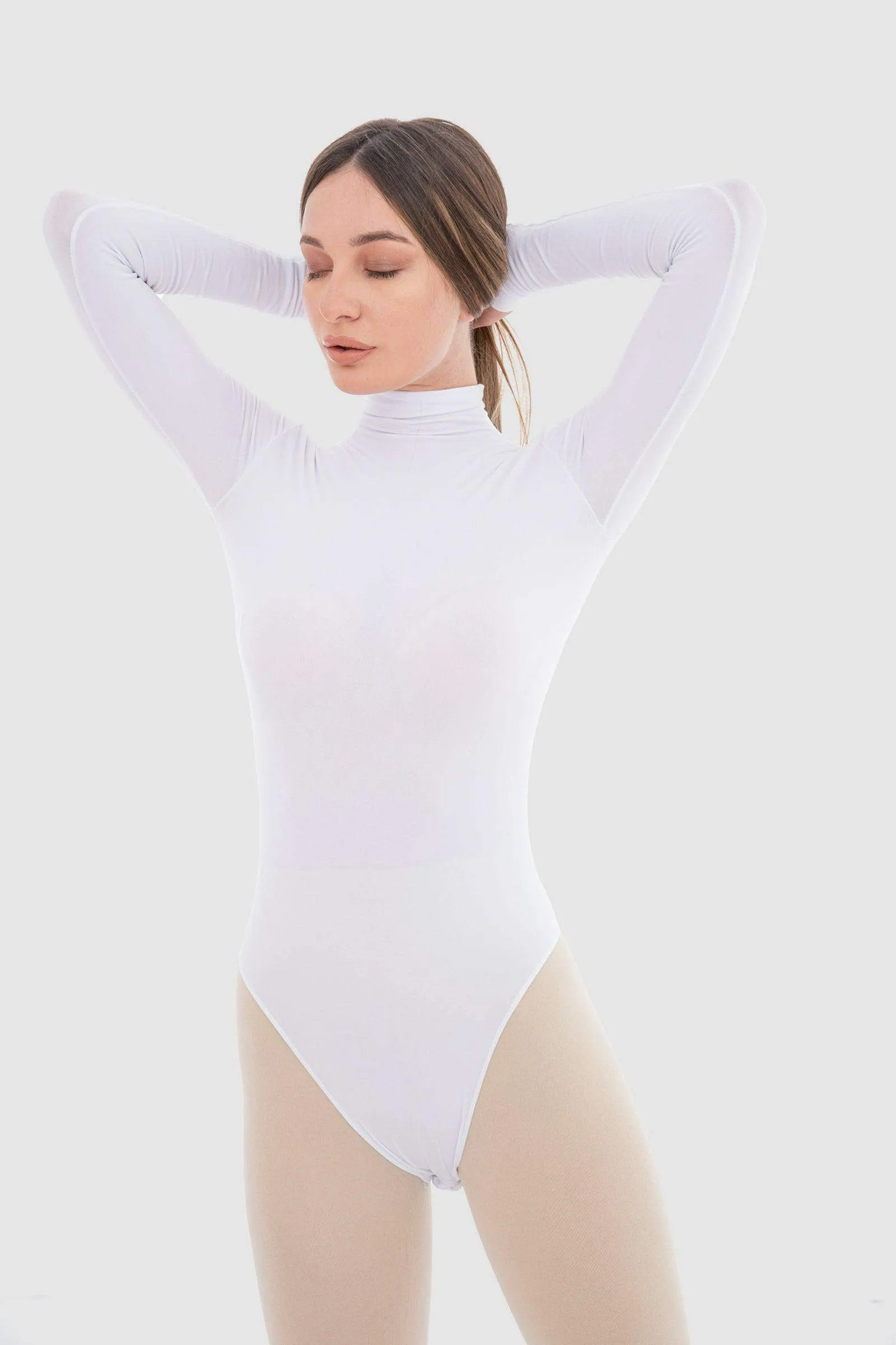 Long Sleeves Microfiber Bodysuit