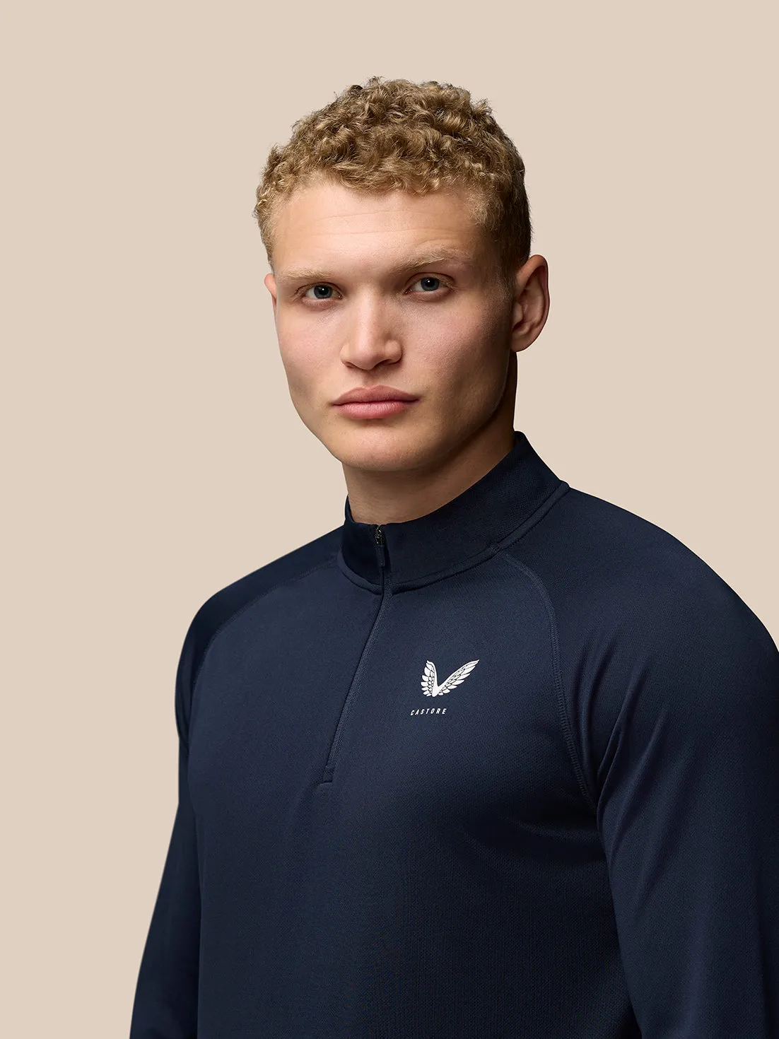 Men's Adapt Long Sleeve Lightweight Quarter Zip Top - Midnight Navy