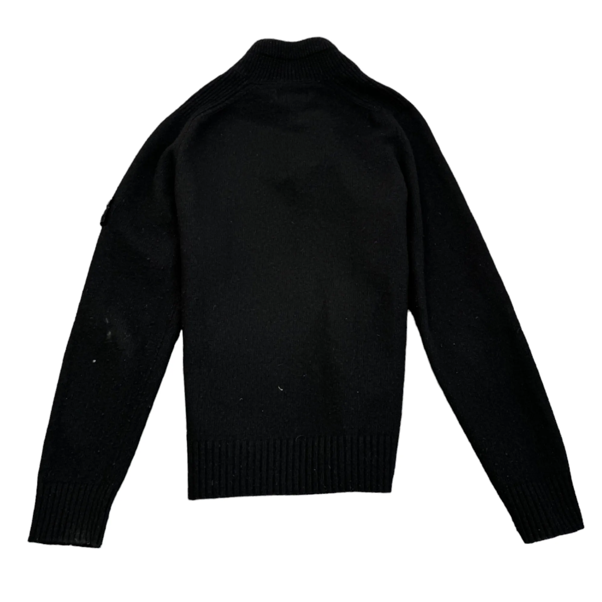 Men's Applique Logo Knit Jumper Black Size M