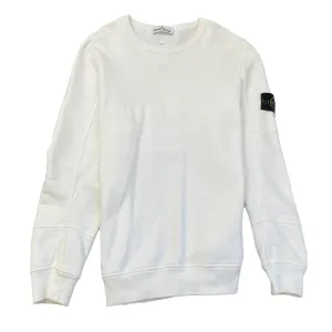 Men's Applique Logo Sweatshirt White Size M