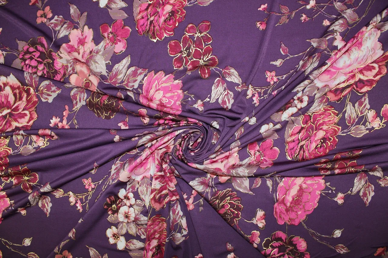 Midas Touch Floral ITY Jersey - Purples