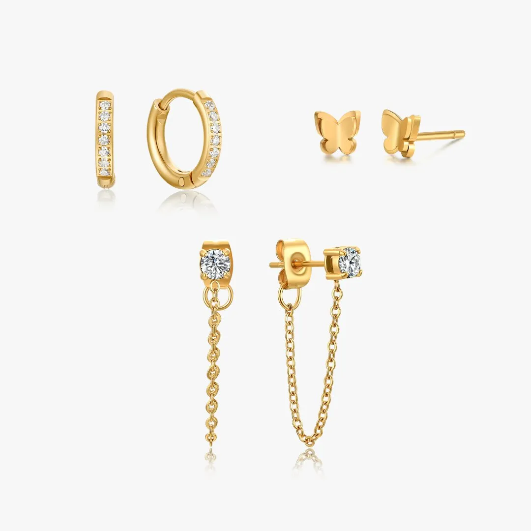 Mini Gold Earrings Bundle