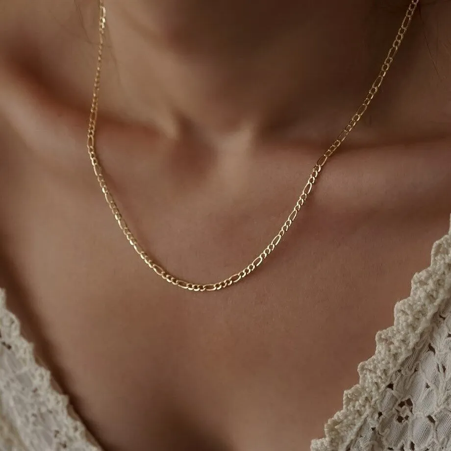 Minimal Figaro Chain Necklace