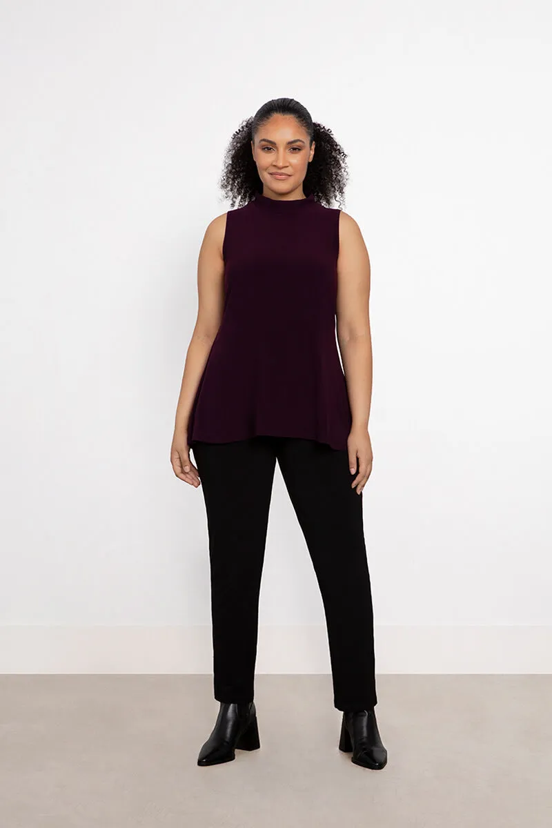 Mock Neck Tank | Plum