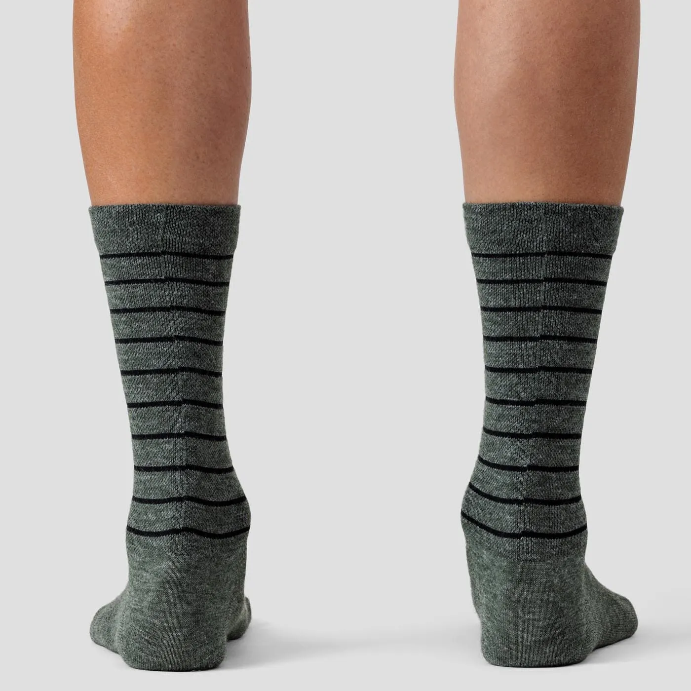 Olive Line Sock - Merino