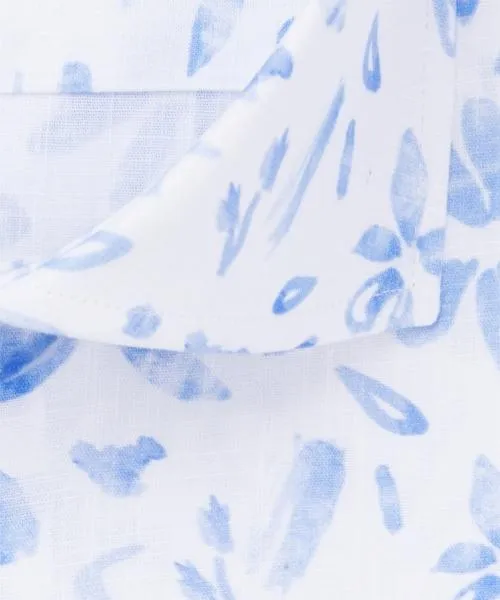 PROFUOMO / WHITE FLORAL PRINT SHIRT