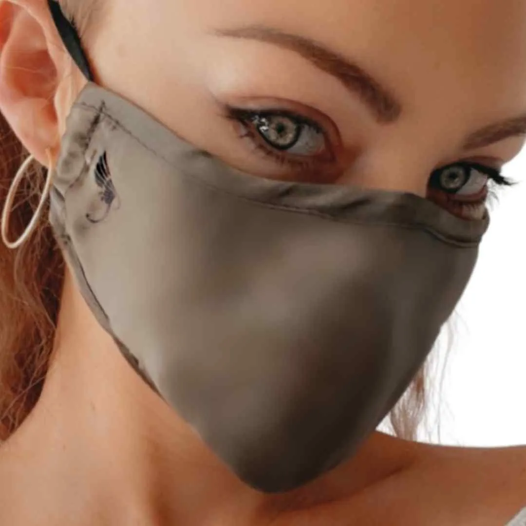 SILK FACE MASK KHAKI