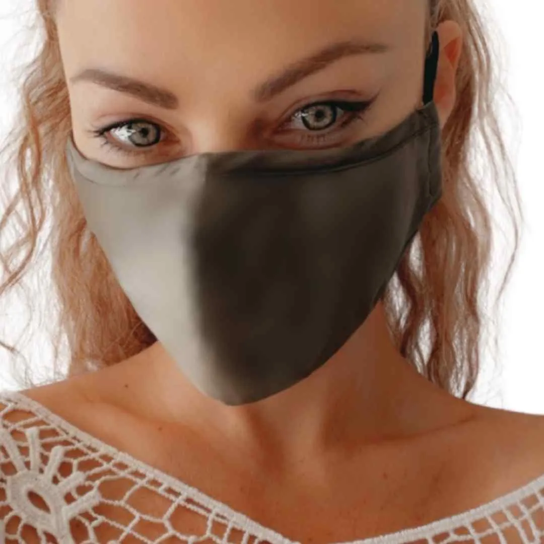 SILK FACE MASK KHAKI