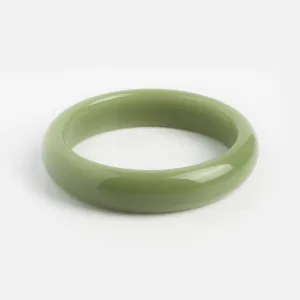 Smoke Green Jade Quartzite Stone Bangle