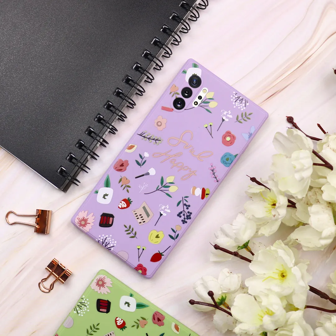 Soul Happy Print Silicone Case - Samsung