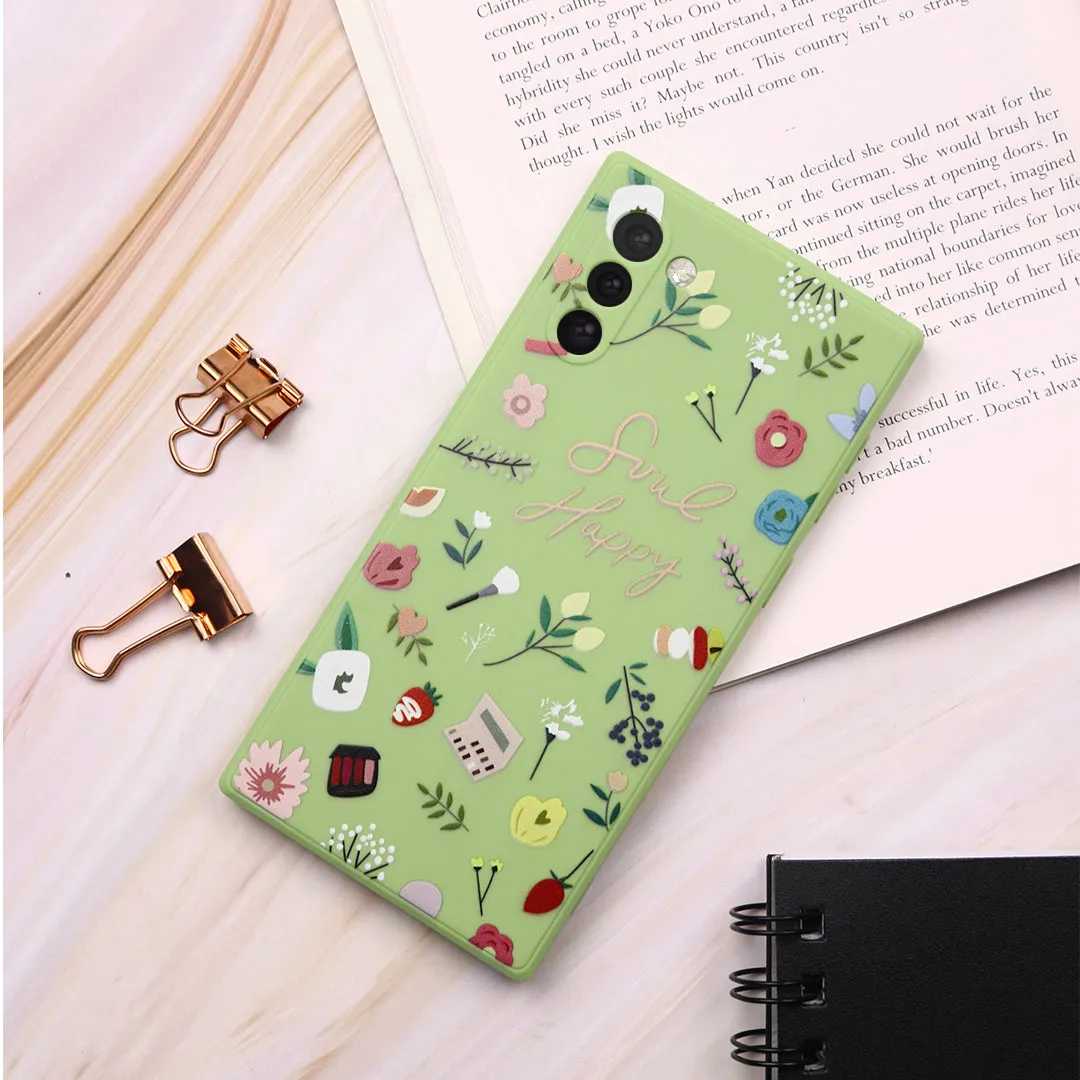 Soul Happy Print Silicone Case - Samsung