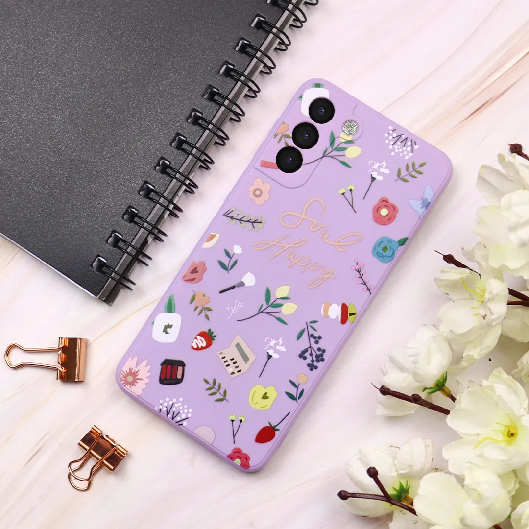 Soul Happy Print Silicone Case - Samsung