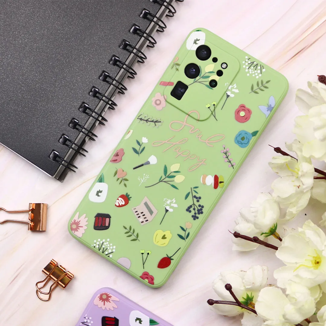 Soul Happy Print Silicone Case - Samsung