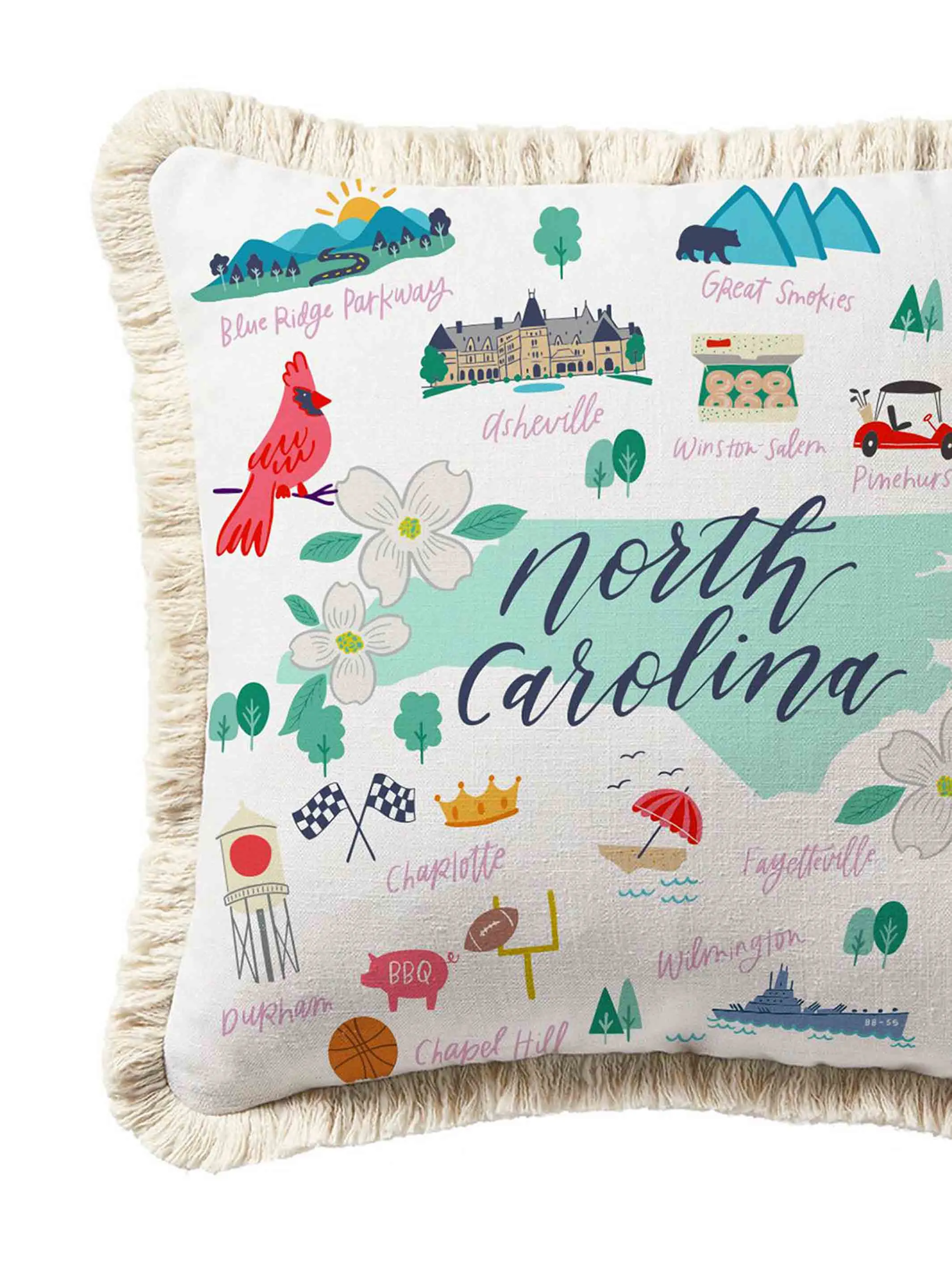 Square Pillow | North Carolina