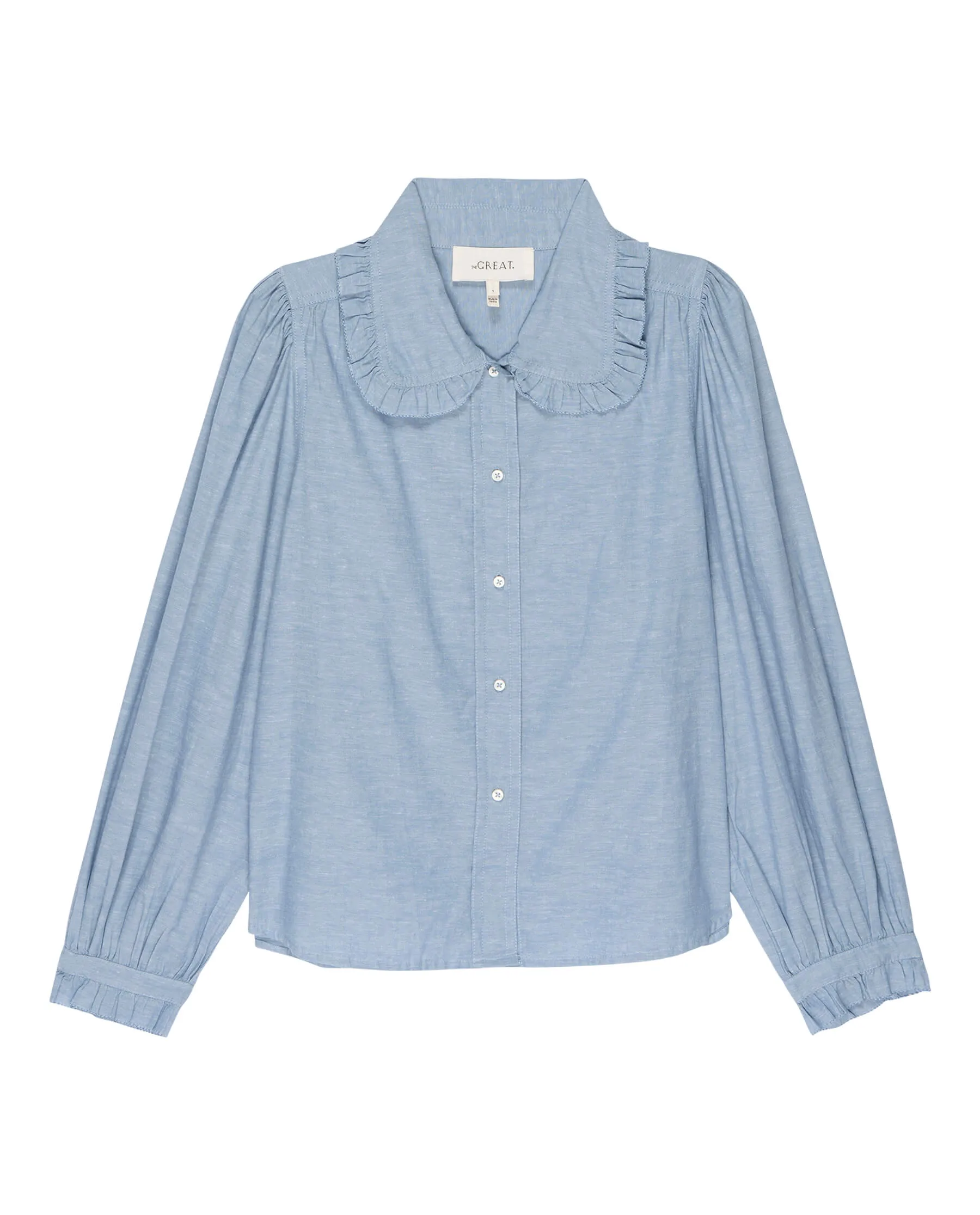 The Hemmingway Top. -- Light Chambray